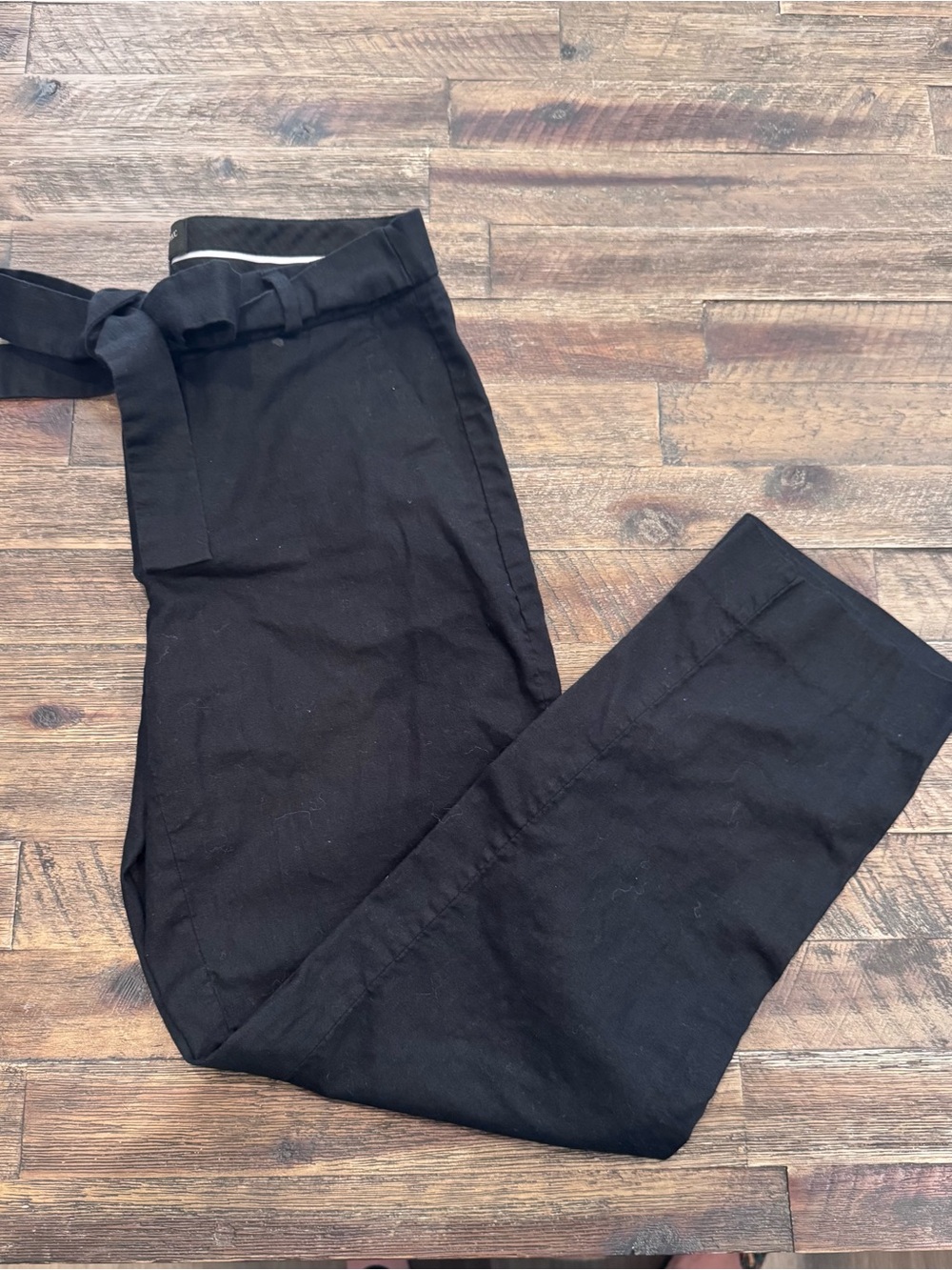Banana Republic Black Avery Pants with Waist Tie